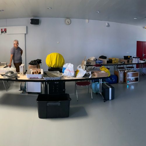 Installation nouveau dôme, Collège Dunant Royan, Juillet 2020